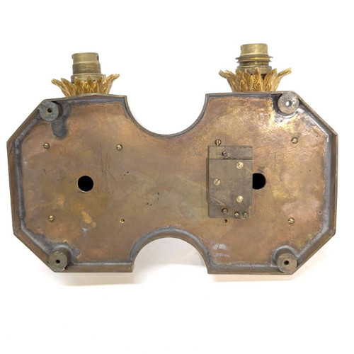 Pair Of Maison Baguès Bronze Sconces With Double Nubian Heads