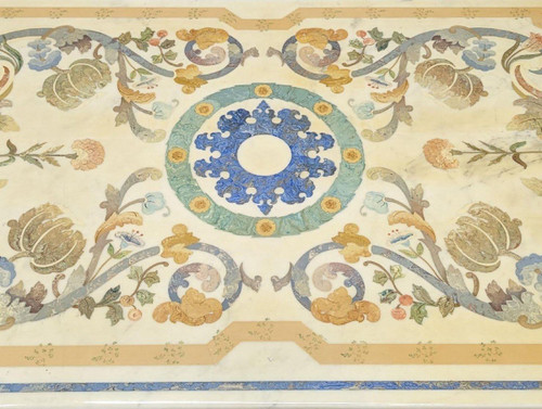 Center Table In Marble And Scagliola
