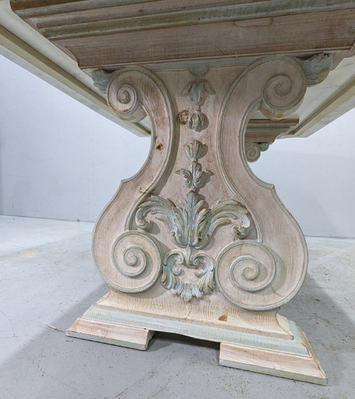 Center Table In Marble And Scagliola