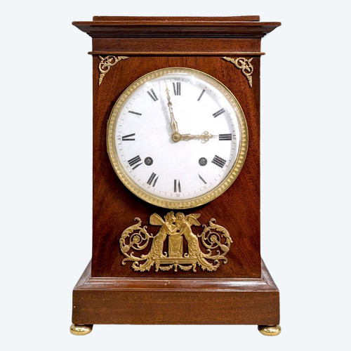 Bollard Clock Mahogany Movement with 3 Bells Guillaume Isidore Champion in Paris