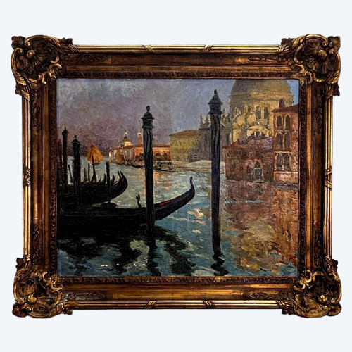 Louis Abel Truchet Der Grußblick vom Kanal in Venedig