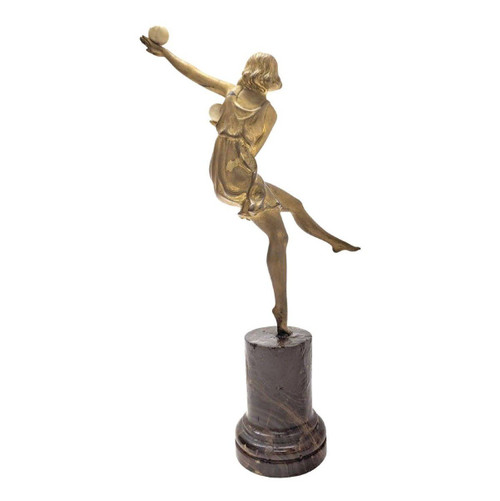 Dancer With Chryselephantine Bronze Balls By Marcel Bouraine 1930 Art Deco
