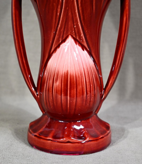 Coppia di vasi in terracotta punzonati Digoin Sarreguemines - Fine XIX secolo