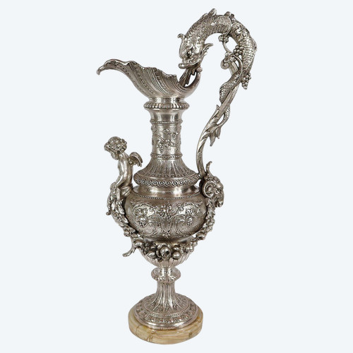 Important Silver Ewer, Louis XVI – 19th Style