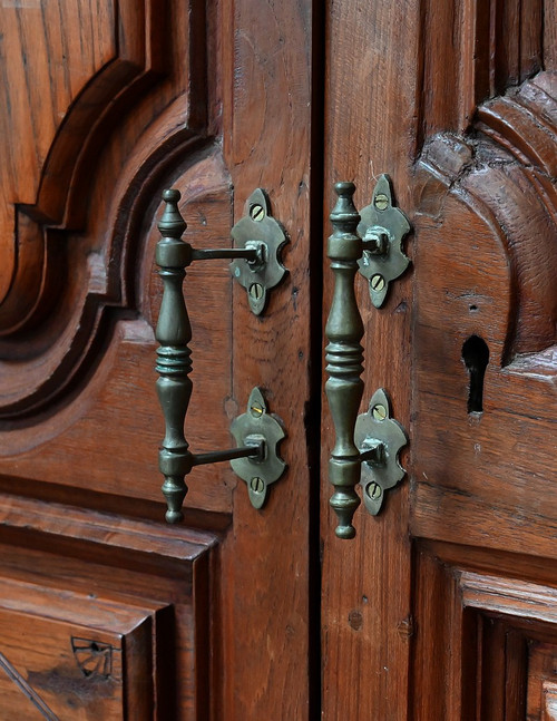 Rare Porte Indiane in Teak, stile Luigi XIV, Pondicherry - XIX secolo