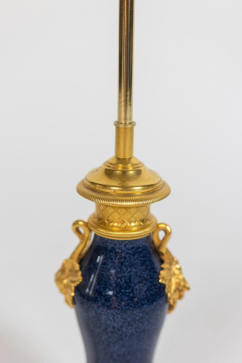 Lampe En Porcelaine Et Bronze, Circa 1880, LS5210151B
