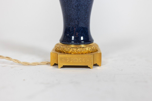 Lampe En Porcelaine Et Bronze, Circa 1880, LS5210151B