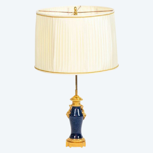 Lampe En Porcelaine Et Bronze, Circa 1880, LS5210151B