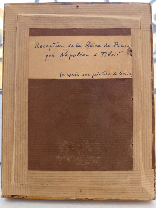 Miniature reception of the Queen of Prussia by Napoleon at Tilsit after Gosse 19th century
