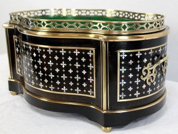Table planter in blackened wood, Napoleon III period - 19th century