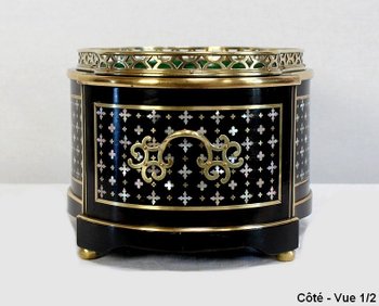 Table planter in blackened wood, Napoleon III period - 19th century
