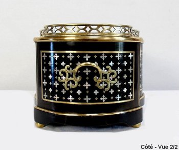 Table planter in blackened wood, Napoleon III period - 19th century