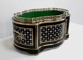 Table planter in blackened wood, Napoleon III period - 19th century