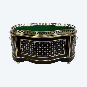 Table planter in blackened wood, Napoleon III period - 19th century