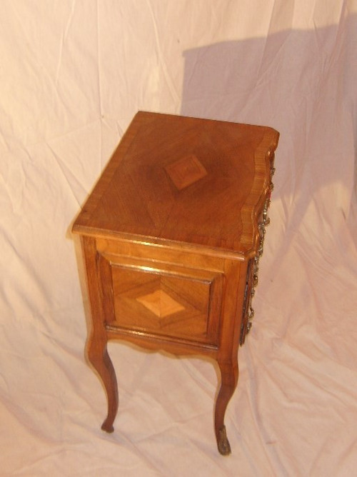 Louis XV inlaid bedside table