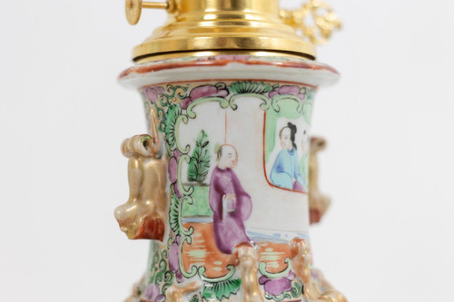 Paire De Lampes En Porcelaine De Canton Et Bronze Doré, Circa 1880, LS4849553A