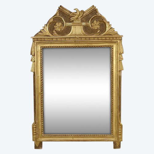 Gilded wood mirror, Louis XVI style - Early 20th century