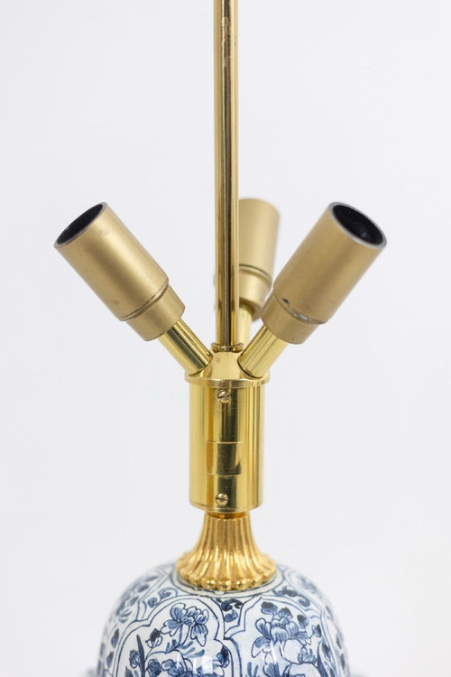 Paire De Lampes En Faïence De Delft Et Bronze, Circa 1880, LS5081839