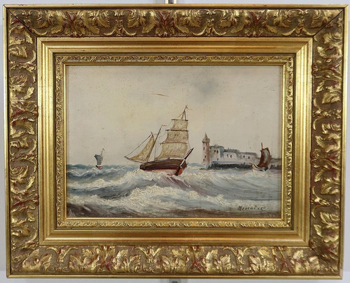 Peinture Marine, école française du XIXe