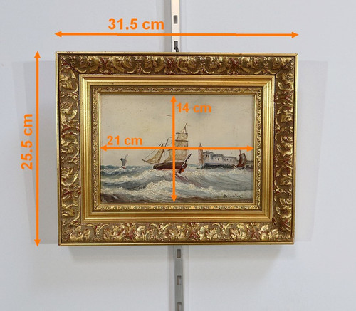 Peinture Marine, école française du XIXe
