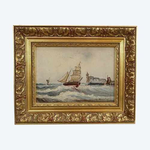 Peinture Marine, école française du XIXe