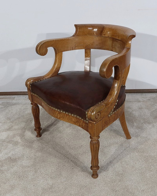 Fauteuil de Bureau en Frêne, Louis-Philippe – 2ème moitié XIXe
