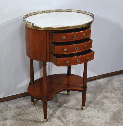 Table chiffonnière Tambour en Acajou, époque Louis XVI – 2ème partie du XVIIIe