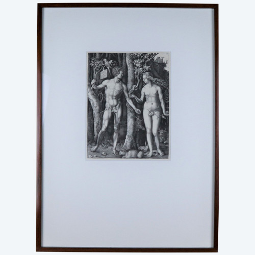 Adam und Eva, nach Dürer, Druck.