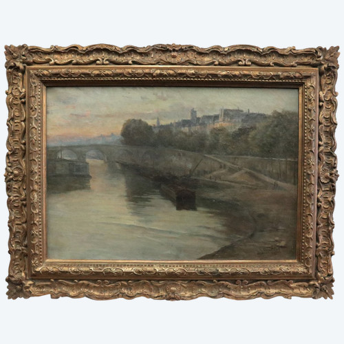 La Senna a Parigi, Germain-Eugéne Bonneton, olio su tela