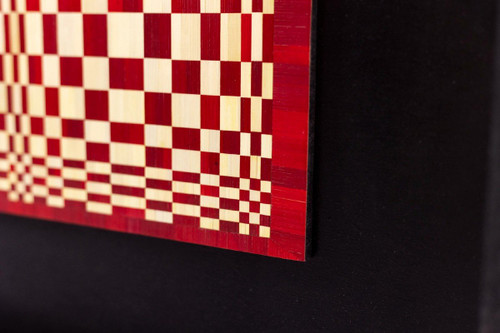 Kinetische Tafel mit Intarsien aus Stroh, zeitgenössische Arbeit, LS5228451C