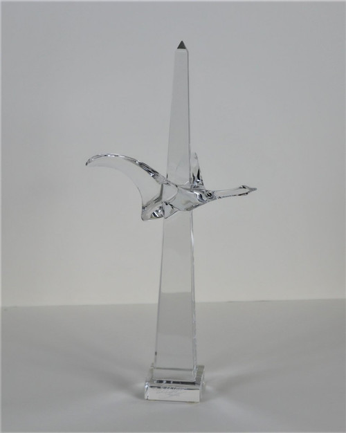 "passage à l'an 2000", Baccarat crystal subject, signed by serge Mansau