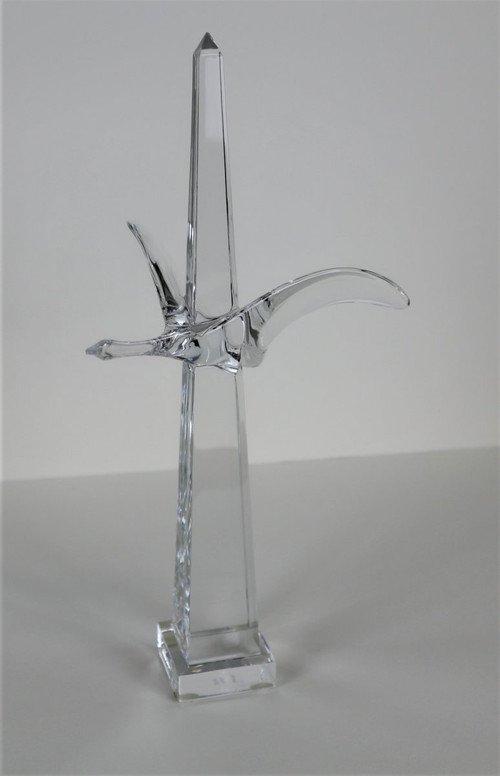 "passage à l'an 2000", Baccarat crystal subject, signed by serge Mansau