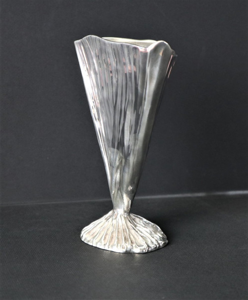 Michele Oka Doner, Vase En Bronze Argenté, Christofle