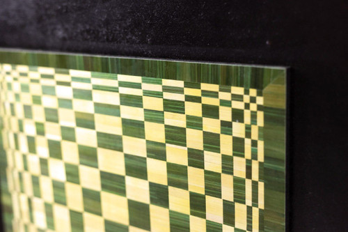 Kinetische Tafel mit Intarsien aus Stroh, zeitgenössische Arbeit, LS5216352C