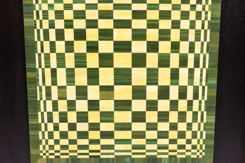 Kinetische Tafel mit Intarsien aus Stroh, zeitgenössische Arbeit, LS5216352C