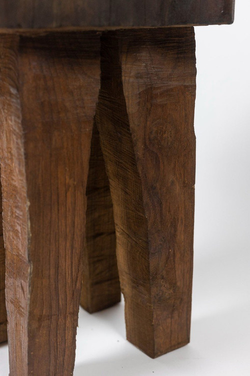 Set Of Four Brutalist Style Stools, 1970s, LS5177551A