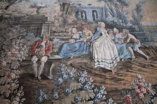 Olio su tela di grandi dimensioni, affresco in stile settecentesco, 264x672cm