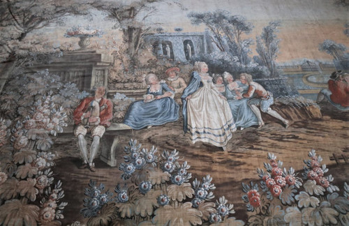 Olio su tela di grandi dimensioni, affresco in stile settecentesco, 264x672cm
