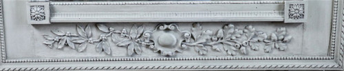 Trumeau Louis XVI Aus Holz Geschnitzt Und Lackiert Patiniert Grau Trianon, XVIII.