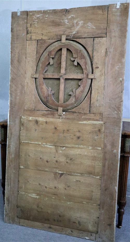 Trumeau Louis XVI Aus Holz Geschnitzt Und Lackiert Patiniert Grau Trianon, XVIII.