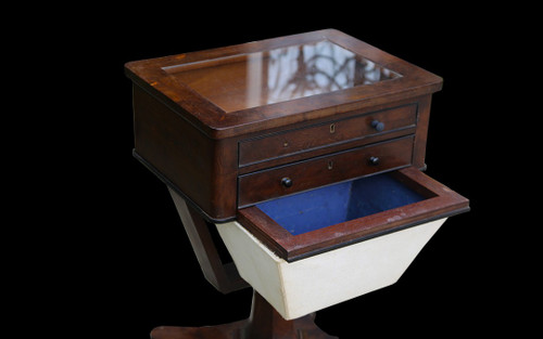 Work table, "worker" in mahogany Charles X