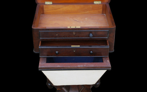 Work table, "worker" in mahogany Charles X