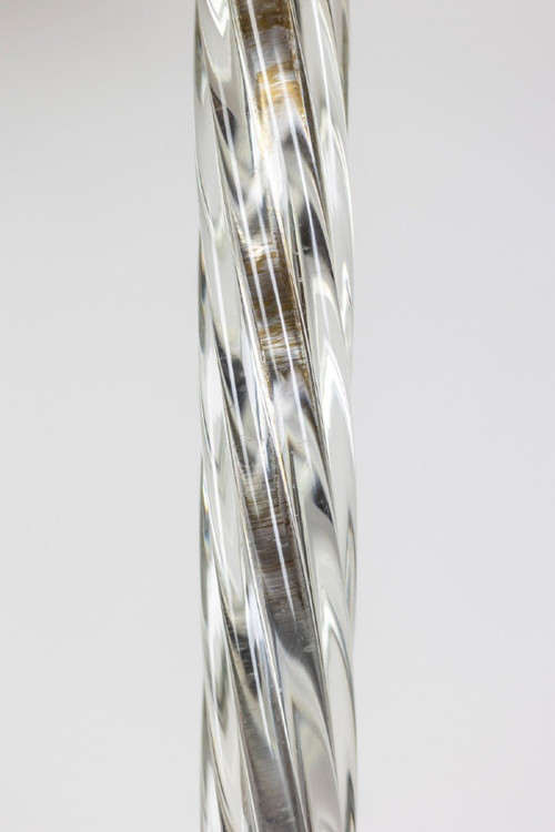 Maison Baguès, Lampadaire En Verre Et Métal Doré, Années 1950, LS5077251A