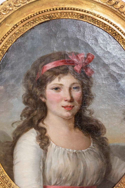 Directoire-Zeitporträt einer jungen Frau, um 1800, Ls51621004