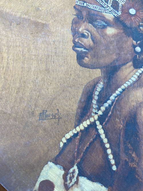 HUILE SUR BOIS PAR ROUSSEL