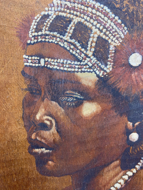 HUILE SUR BOIS PAR ROUSSEL