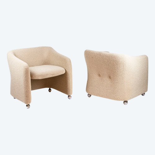 Pair of loop armchairs, 1970s, LS47981251
