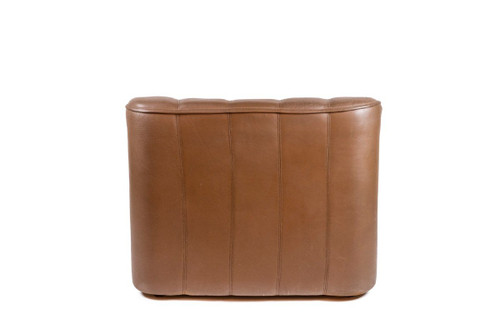 Fauteuil et son ottoman en cuir, années 1970, LS48011051