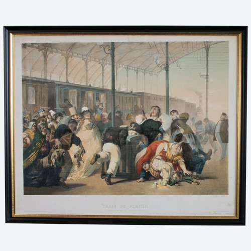 Linder, "Train De Plaisir" Color Lithograph