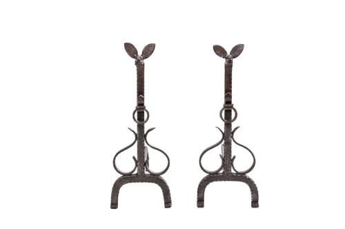 Pair De Chenets En Fonte De Fer, 20th Century, Ls4753181